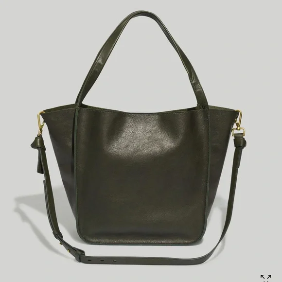 Madewell Green Tote Bag with Dual Handles and Structured Design - Picture 1 of 11